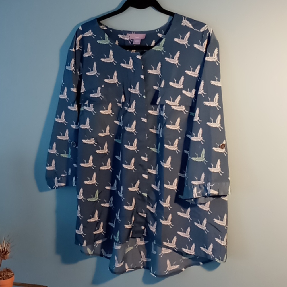 Silky feel flowy blouse